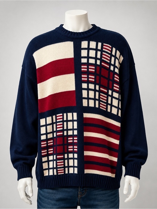 Jos. A. Bank Other - Jos. A. Bank Vintage Abstract Navy, Red & White | Patriotic | Men’s Size Large